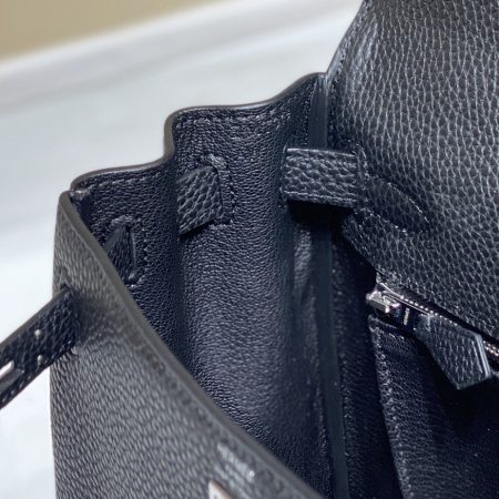 Hermès Kelly 25 black togo leather palladium hardware - Image 8