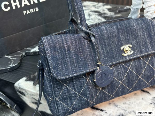 Chanel 26S Denim Baguette Bag