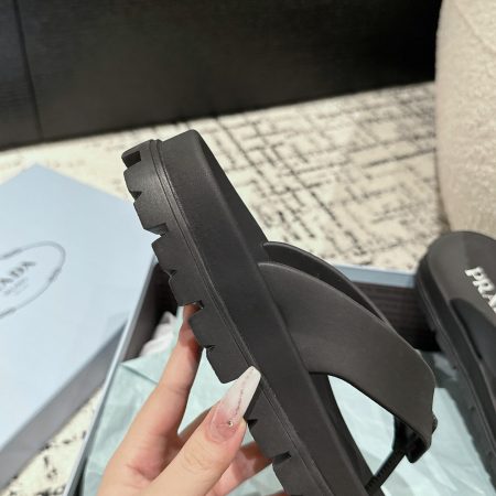 Prada Rubber Thong Sandals - Image 10