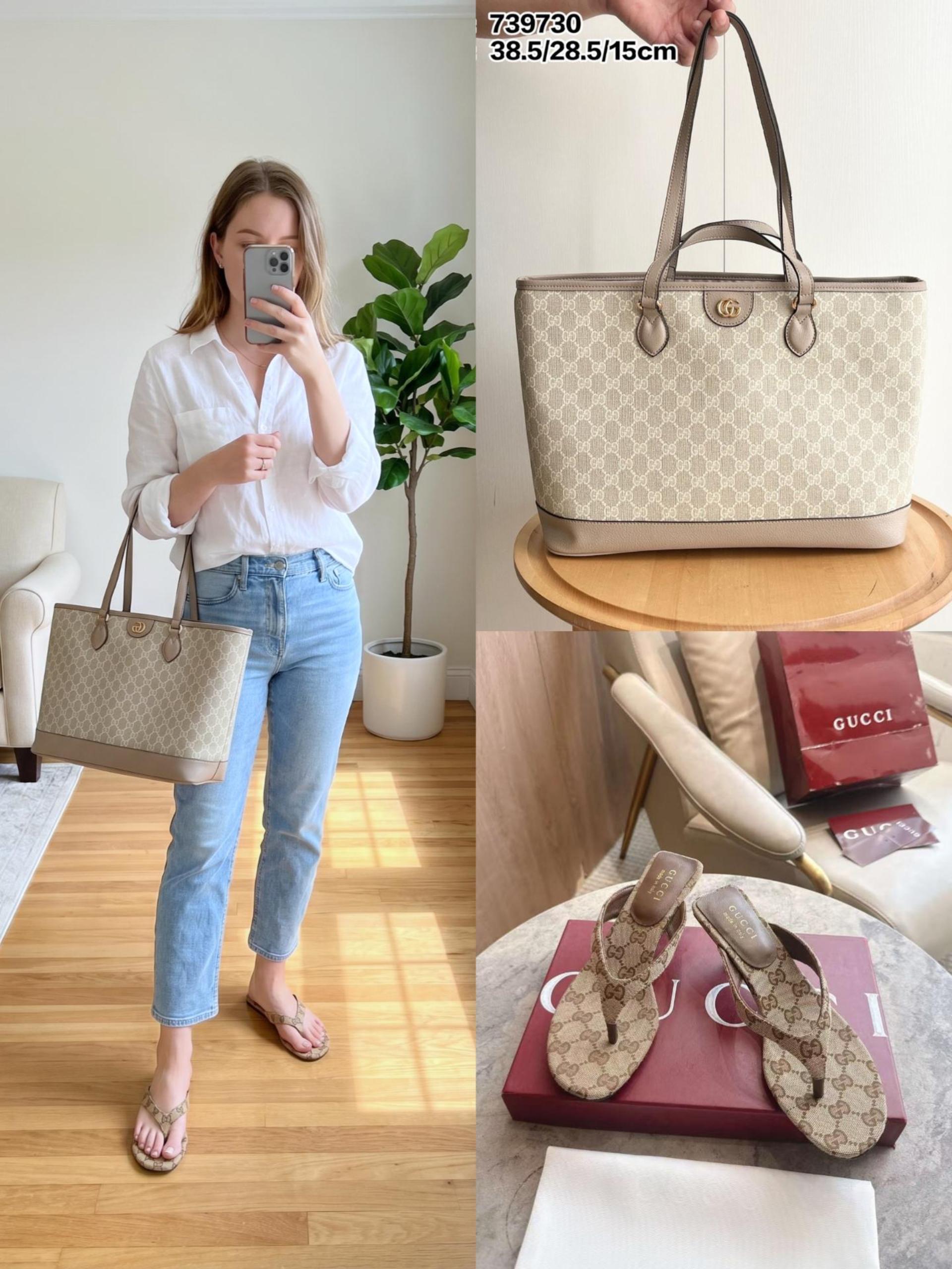 Gucci Shoes & Bag Set - Image 1