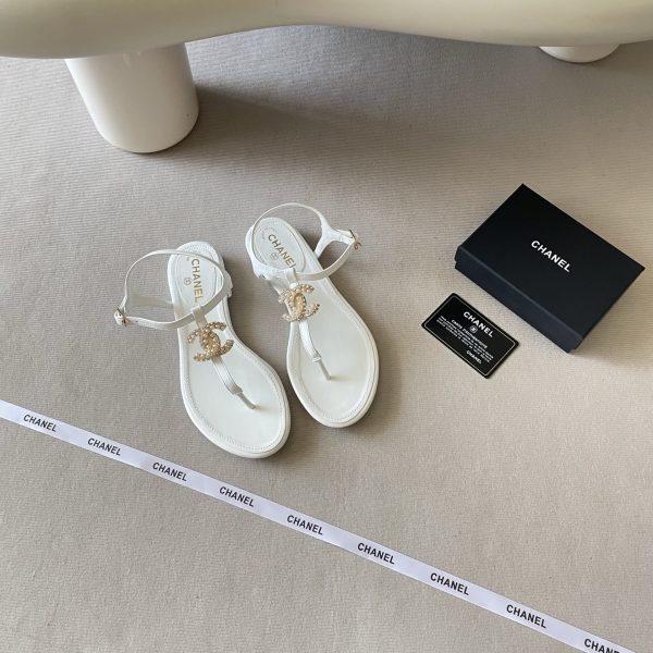Chanel Double C Camellia Sandals