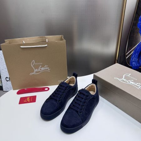Christian Louboutin Navy Suede Couple's Shoes - Image 2