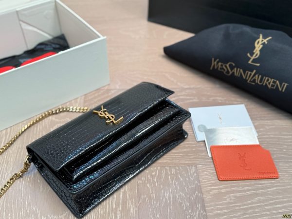 YSL Crocodile-pattern Bag