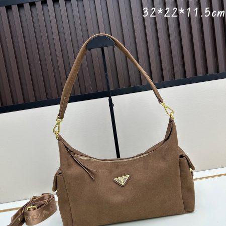 Prada 1BC264 Satin Explorer Bag