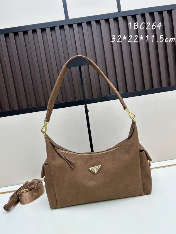 Prada 1BC264 Satin Explorer Bag