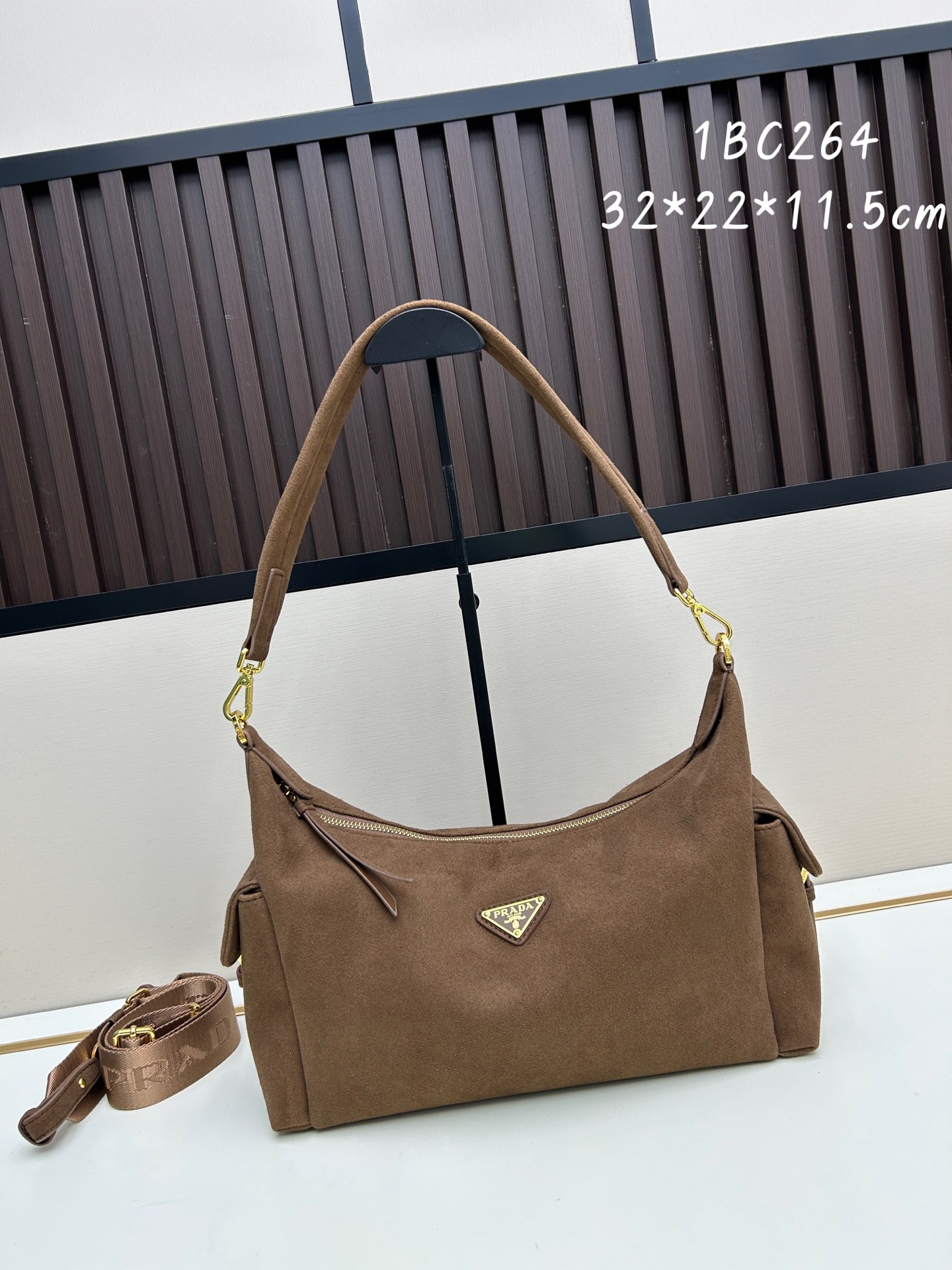Prada 1BC264 Satin Explorer Bag - Image 1
