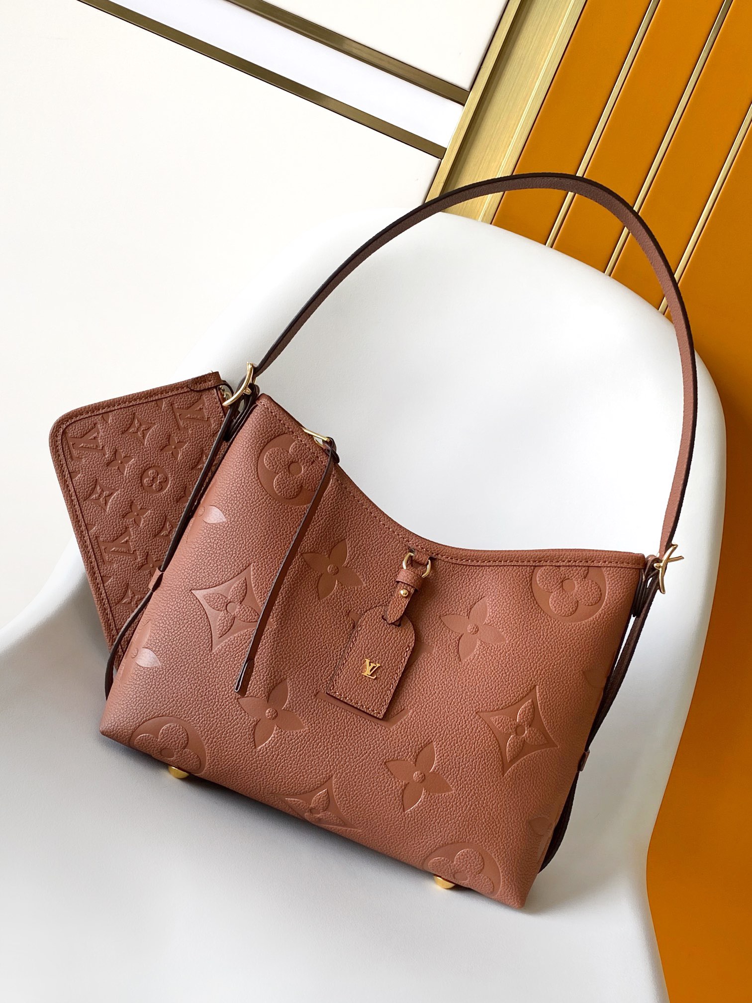 LV CarryAll PM Monogram Empreinte Leather Women Handbag 10A Mirror Version - Image 2