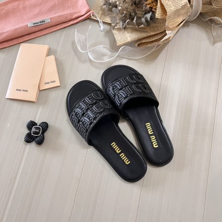 Miu Miu 26p Woven Flat Sandals - Image 10