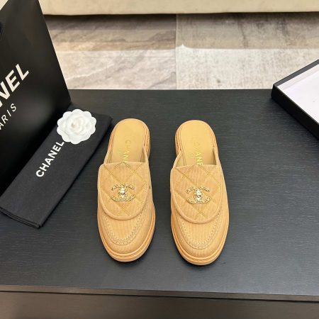 Chanel Fabric Quilted CC Turnlock Mules - Image 8