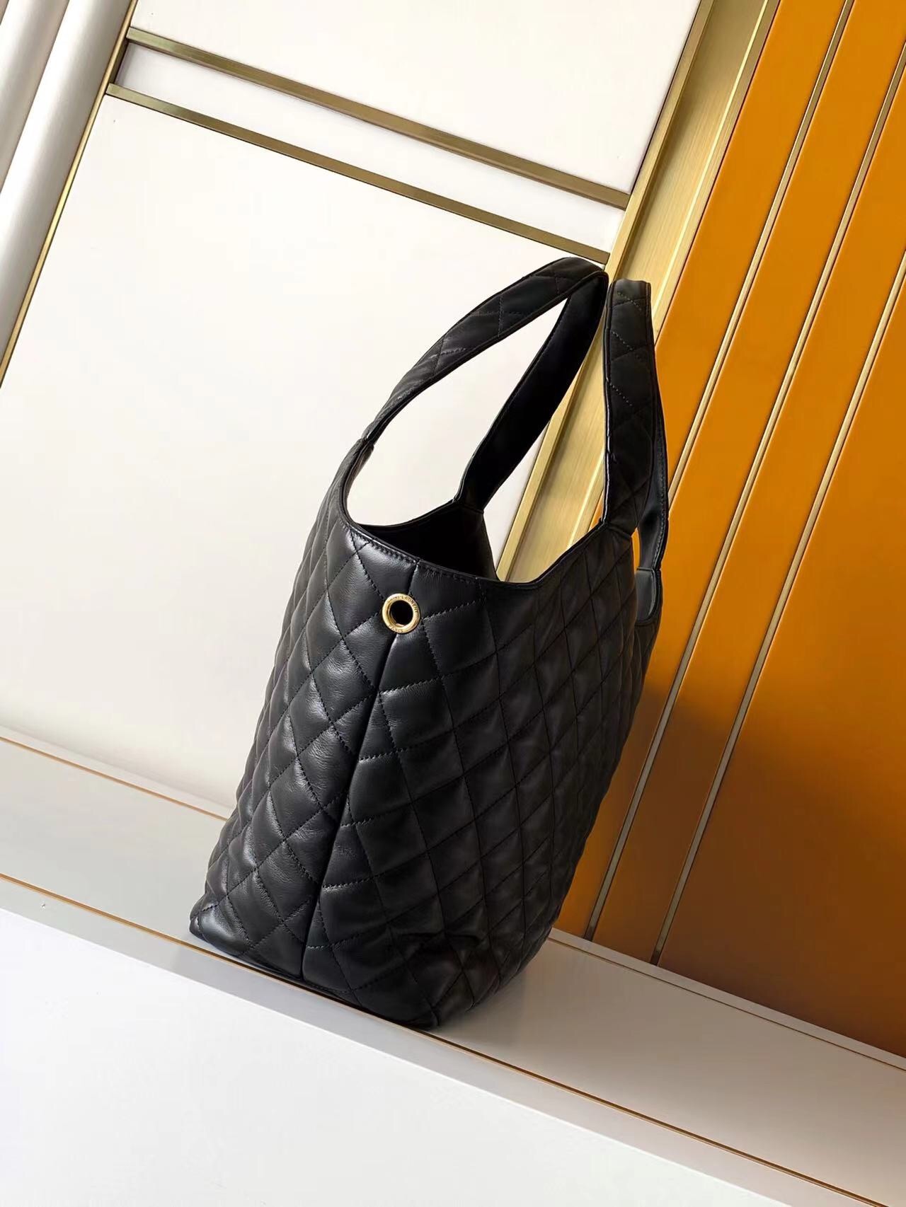 YSL Icare Maxi Shopping Bag Black - Image 7