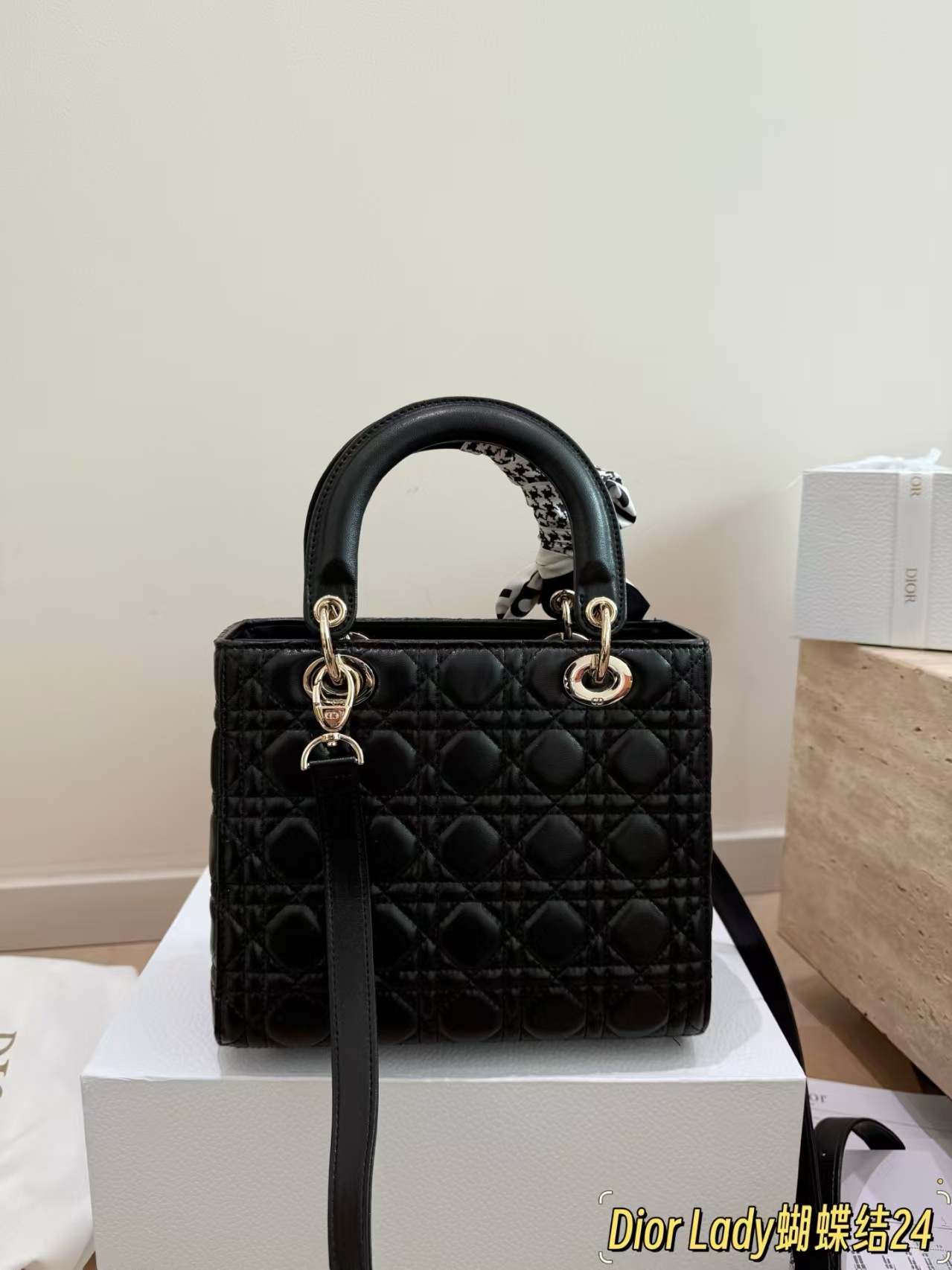 Dior Medium Lady Dior My ABC Dior Bag with bow - Image 1