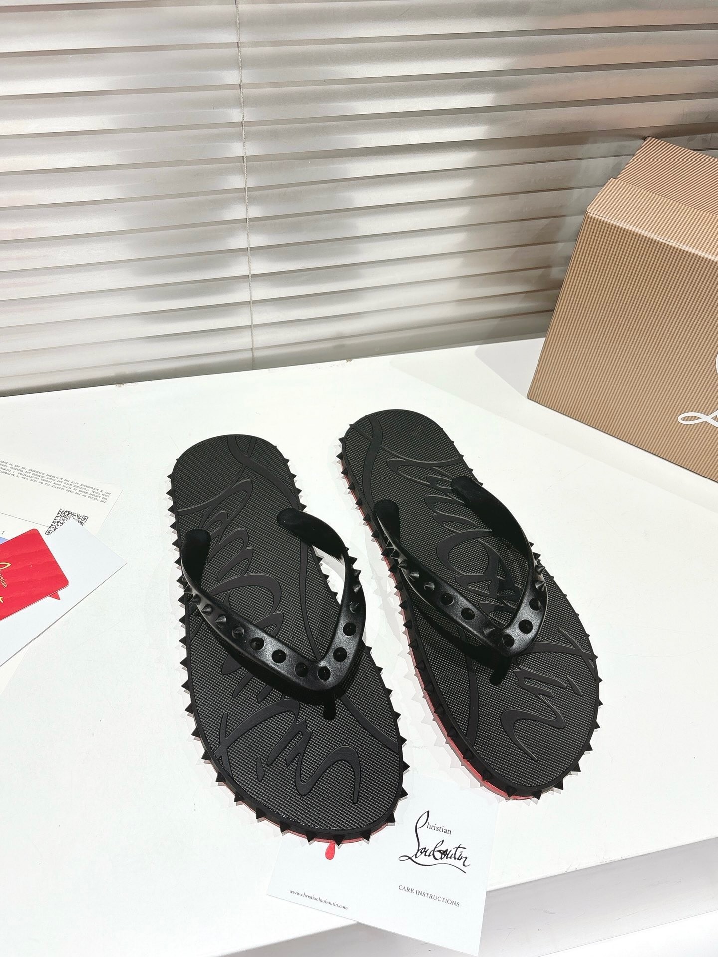 Christian Louboutin Loubi Flip Slide - Image 1