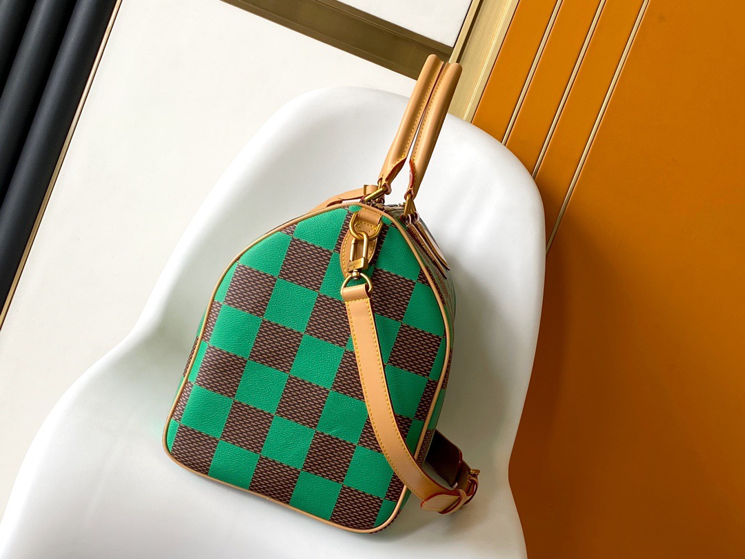 LV Damier Pop Speedy Bandoulière 40 Bag Jaune Mat - Image 3