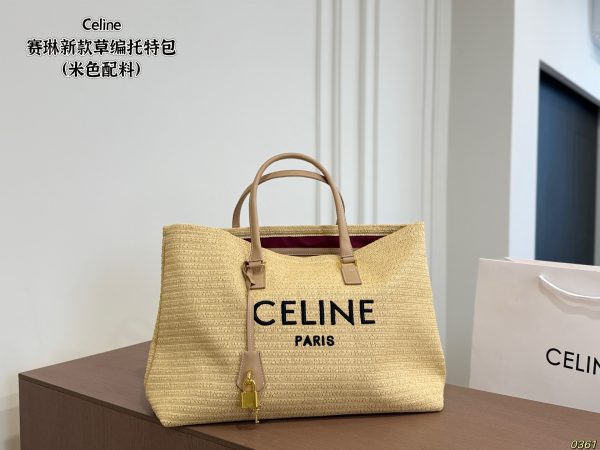 Céline Straw Tote Bag