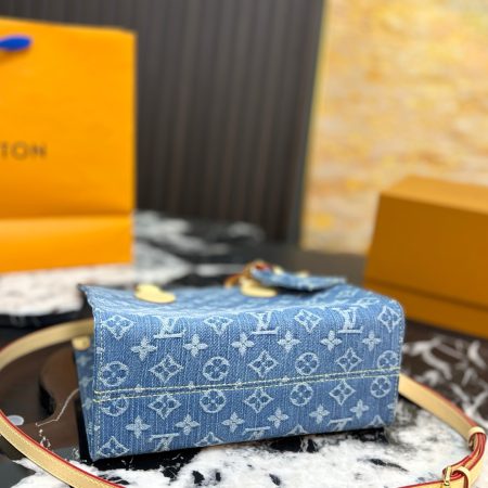 LV Monogram Denim OnTheGo PM Bag - Image 5