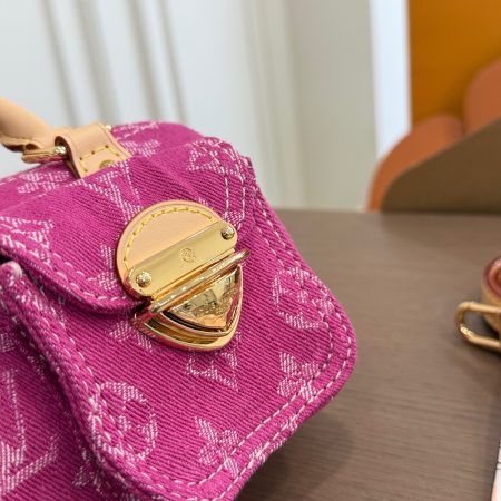 LV Denim “ Little Gold Shield” Pillow Case - Image 4