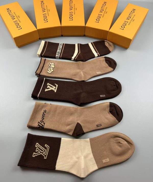 LV-Socken im Luxus-Geschenkbox-Set (5 Paar)