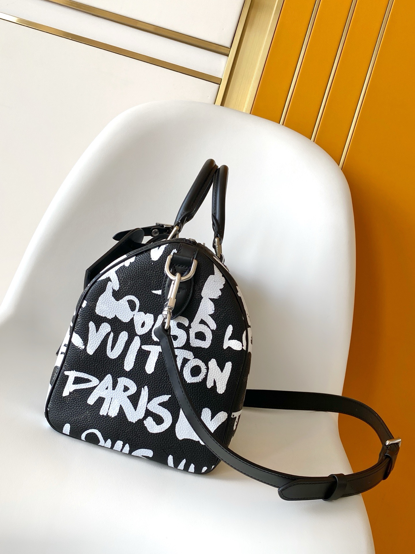 LV Speedy P9 Bandoulière 30 Scribble Autres Cuirs Monogram - Image 3