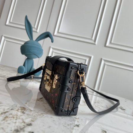 LV Petite Malle Monogram Canvas Bag in Brown M44199 - Image 2