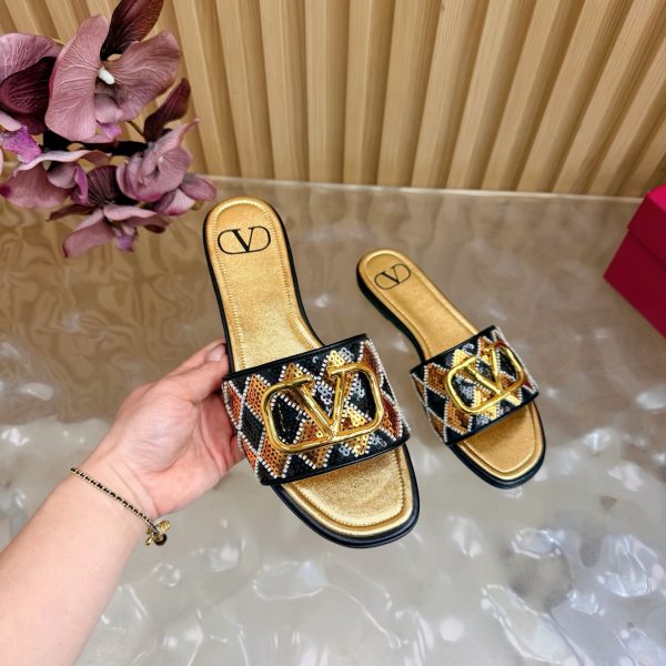 Valentino Women VLogo Slide Sandals