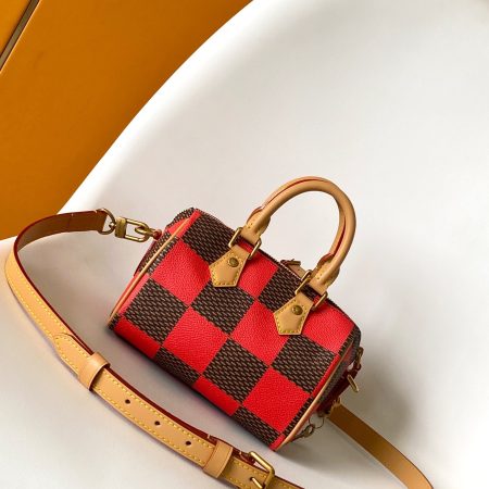 LV Damier Pop Speedy Bandoulière 18 Bag Jaune Mat - Image 5