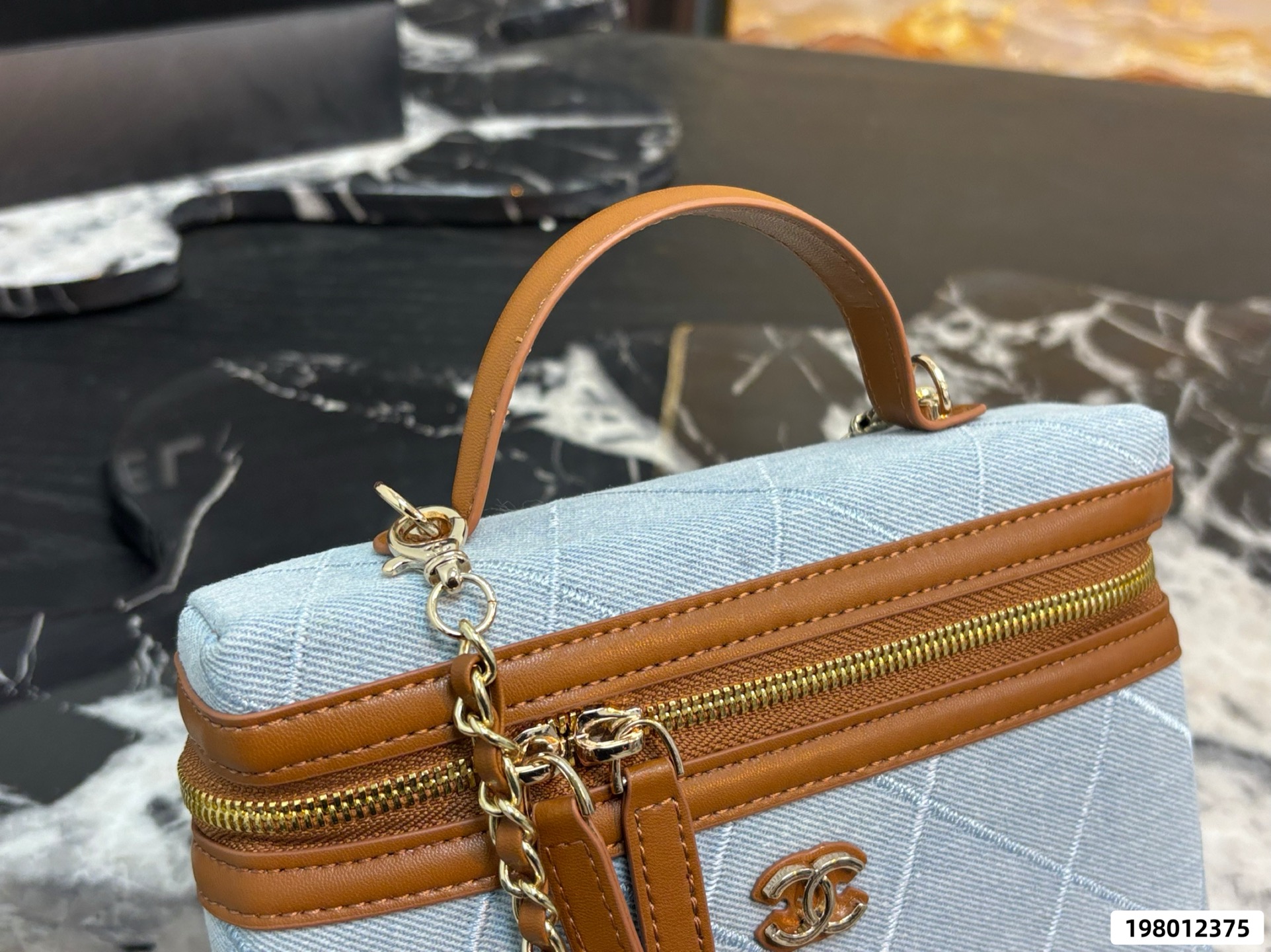 Chanel Resort Collection Denim Lunchbox Bag - Image 8