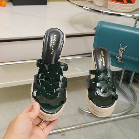 YSL Espadrille Wedge Sandals - Image 7