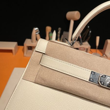 Hermès Kelly Sellier Nata Epsom Gold Hardware Leather Bag - 10A Mirror Version - Image 7