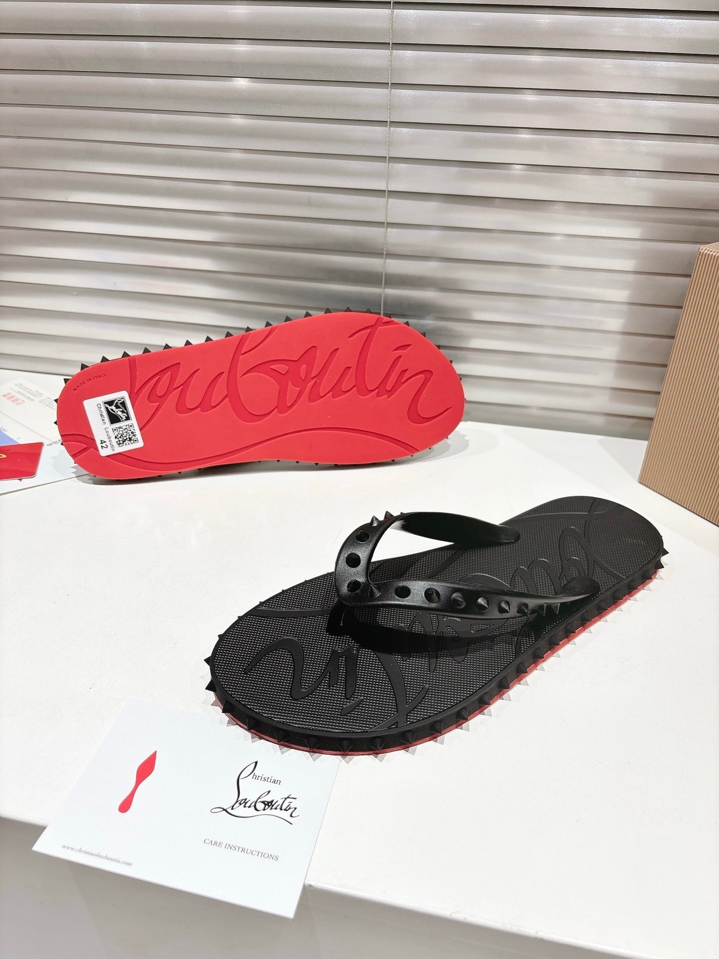 Christian Louboutin Loubi Flip Slide - Image 4