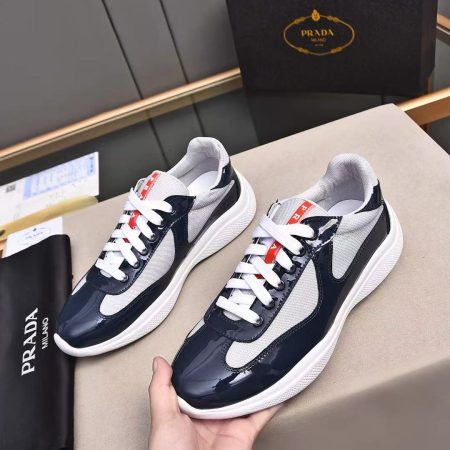 Prada Men Shoes Dark Blue - Image 5