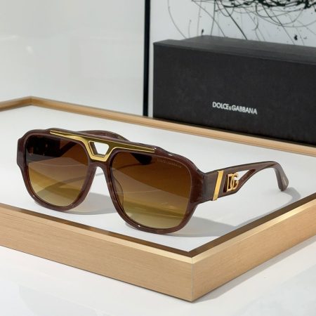 DOLCE & GABBAN DG Mirror Leg Hollowed Out Logo Sunglasses Top quality - Image 4