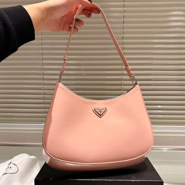 Prada Cleo Bright Leather Handbag