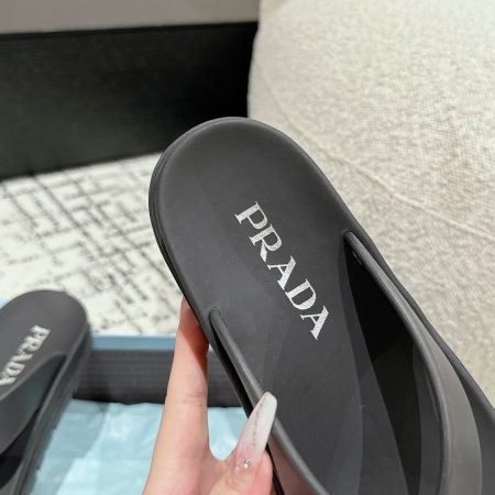 Prada Rubber Thong Sandals - Image 9