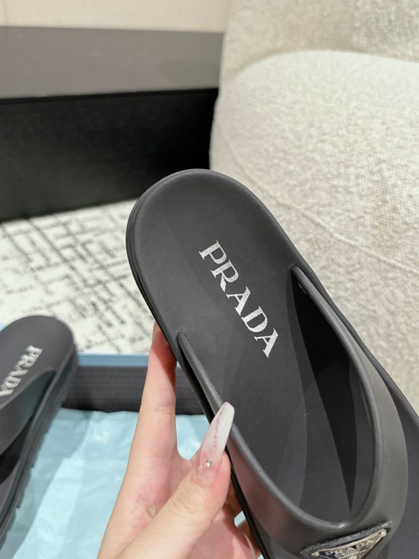 Prada Rubber Thong Sandals
