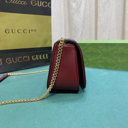 Gucci Blondie Shoulder Bag in Rosso Ancora Red - Image 5