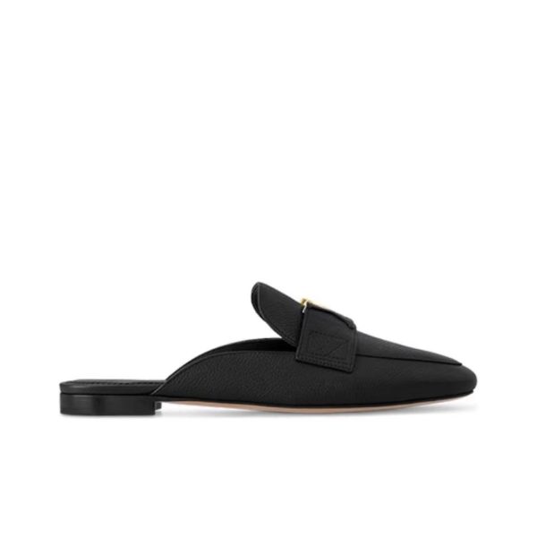 LV Leather Half-Pack Slingback Slide Sandals