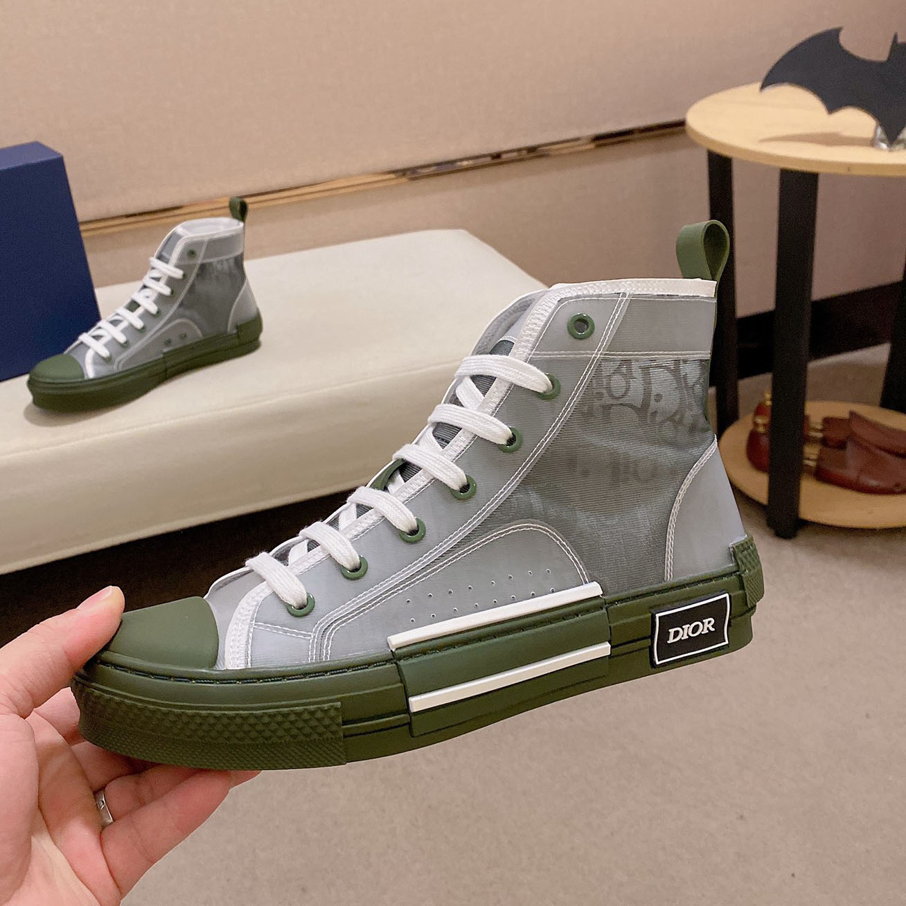 Dior B23 green high-top Shoes - Image 4