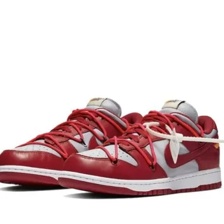 Off-White x Dunk Low LTHR OW Red - Image 3