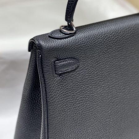 Hermès Kelly 25 black togo leather palladium hardware - Image 6