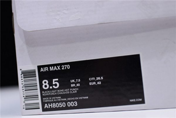 NIKE AIR MAX 270 Light Bone black AH8050-003