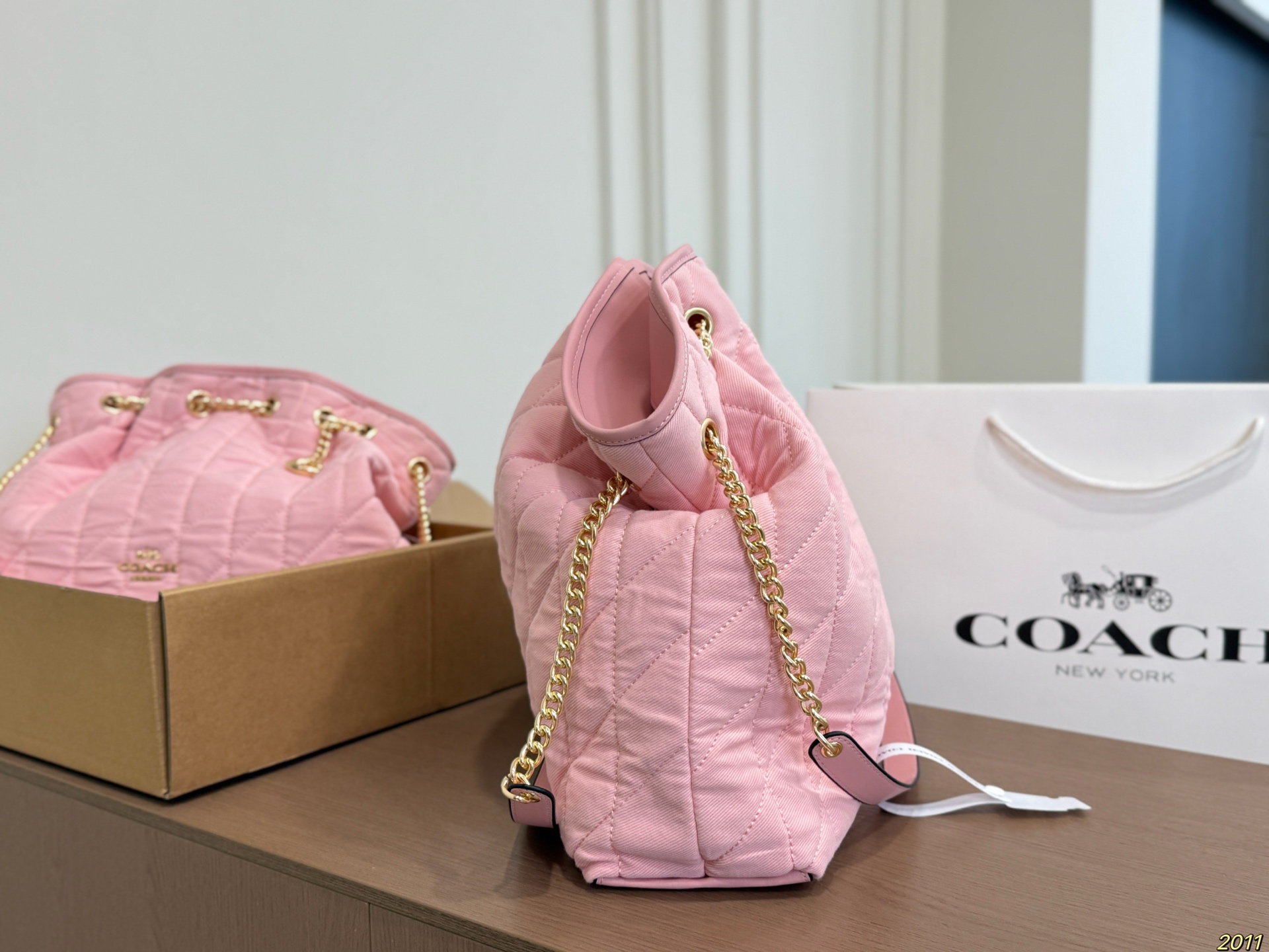 Coach Evelyn Denim Lucky Bag - Image 5