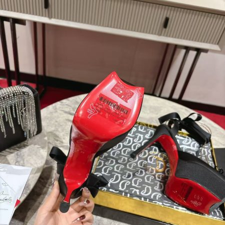 Christian Louboutin Cassia Lace Up Alta High Heels - Image 5