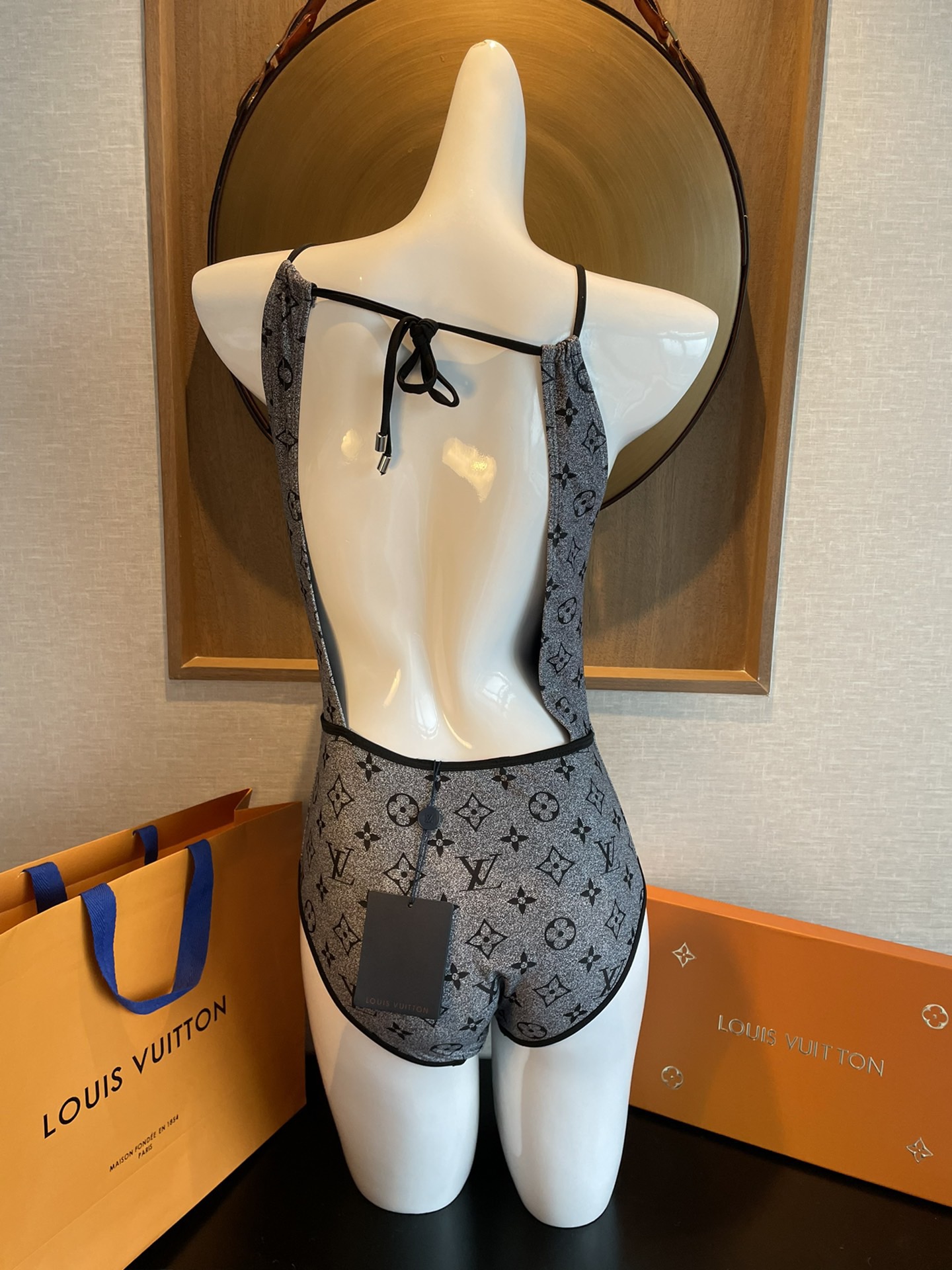 LV One-Piece Swimsuit Swimwear - Image 4