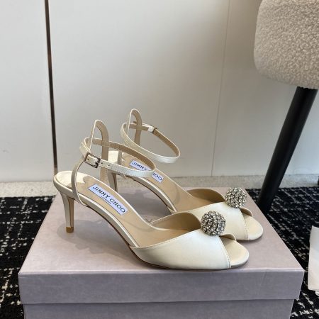 Jimmy Choo Sacora Leather Slingshot Fashion Buckle Slide Sandal - Image 5