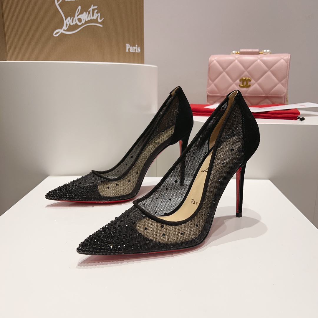 Christian Louboutin Follies Strass Heels - Image 3