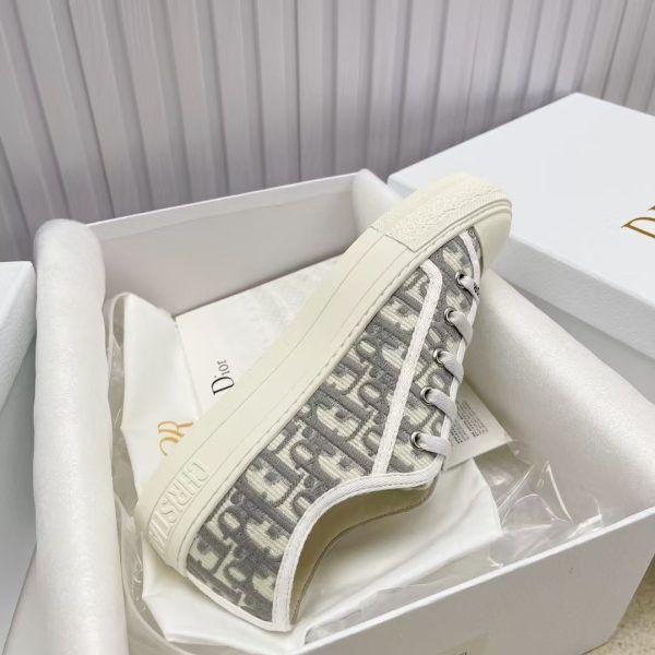 Dior Walk'n'Dior Sneaker Stone Gray Oblique Embroidered Cotton