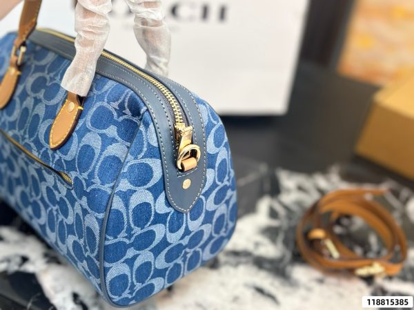 Coach Denim Mini Boston Bag