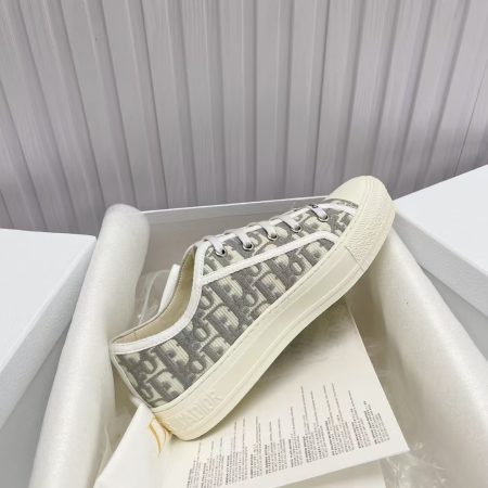 Dior Walk'n'Dior Sneaker Stone Gray Oblique Embroidered Cotton - Image 9