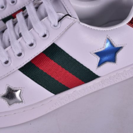 Gucci Ace Embroidered Low-Top Sneaker WITH COLORFUL STARS 431942-A38G1 - Image 5