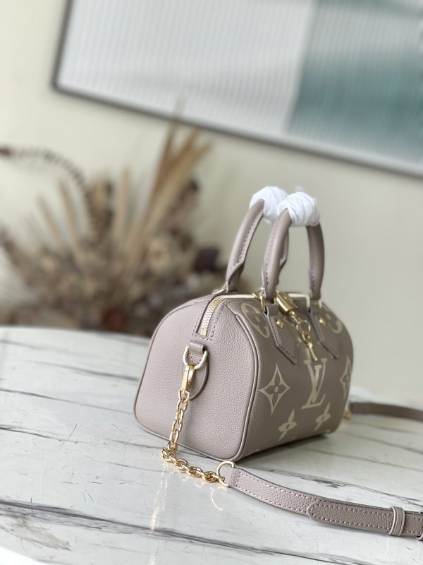 LV Speedy Bandouliere Grey Bag